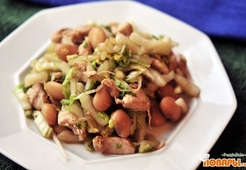 Салат с белой фасолью, восточный