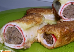 Рецепт: Фаршированные крабовые палочки в кляре