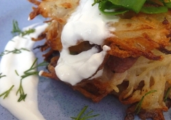 Рецепт: Оладьи картофельные по-мински