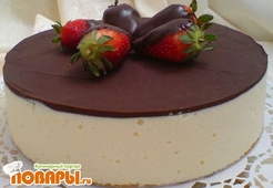 Птичье молоко с тертым шоколадом и черносливом