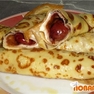 Блинчики с черешней запеченные