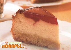 Рецепт: Творожный торт с вишней и белым шоколадом