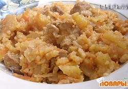 Рецепт: Овощное рагу с рисом и мясом