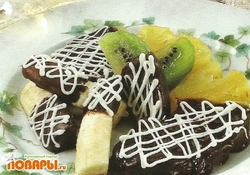 Рецепт: Фрукты в шоколаде