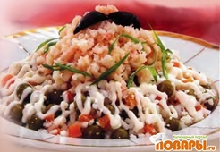 Салат рисовый с мясом криля