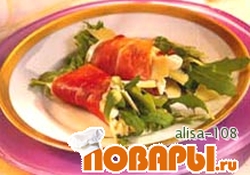 Рецепт: Рулетики из пармской ветчины