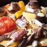 Бараньи ребрышки, запеченные с овощами и фруктами