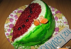 Торт "Сочный арбуз"