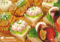 Рецепт: Бутерброды "Ассорти"