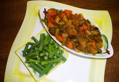 Теплый салат из чесночных стрелок