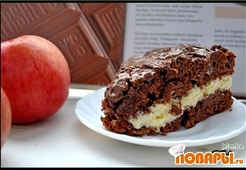 Яблочный пирог с ванильным кремом