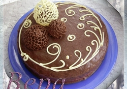 Рецепт: Шоколадный торт с брусничным суфле