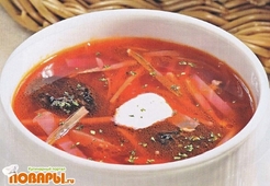 Борщ с черносливом