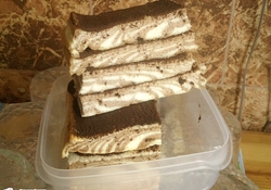 Рецепт: Чизкейк "Зебра" с шоколадной глазурью (Диета Дюкана)