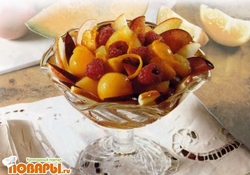 Рецепт: Фрукты с карамелью