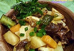 Потрясающее овощное Рагу со свиным сердцем