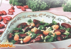 Салат из фасоли с зеленью