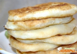 Рецепт: Жареные лепешки из заварного пресного теста