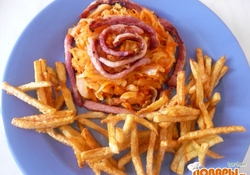 Рецепт: Капуста, тушенная с беконом