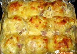 Рецепт: Рулетики куриные с беконом