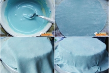 Шаг 8: А голубая мастика идет на …