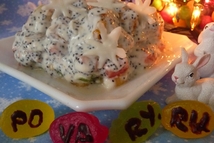 Шаг 3: Фрукты выложить слоями, промазывая каждый …