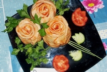 Шаг 7: Готовим розы в мантоварке приблизительно …