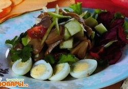 Рецепт: Салат с маринованными грибами