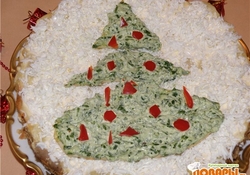 Рецепт: Торт закусочный "Подарок к рождеству"