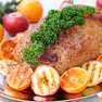 Гусь с яблоками и апельсинами