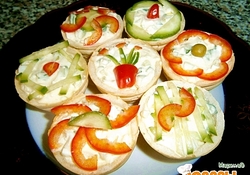 Рецепт: Корзиночки «Атлантика»