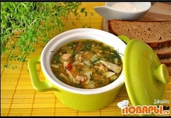 Быстрый суп с фаршем 