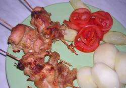 Рецепт: Шашлычки куриные "Объеденто"