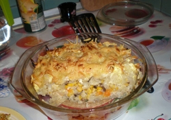 Рецепт: Рыбка, запеченная под шубой