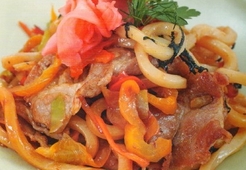 Лапша удон со свининой и овощами