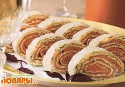 Рецепт: Рулет из лаваша