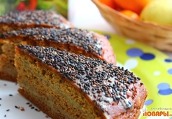 Постный банановый торт с кунжутом