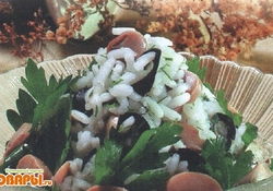 Рецепт: Салат грибной с рисом