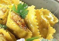 Рецепт: Равиоли с сибасом