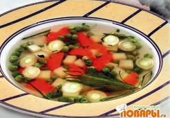 Суп с зеленым горошком