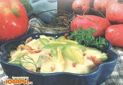 Салат картофельный с орехами