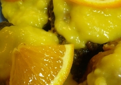 Рецепт: Жареная печень с апельсиновым соусом