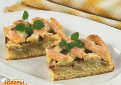 Рецепт: Пирог с грушами и яблоками