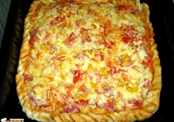 Рецепт: Пицца из теста, приготовленного в хлебопечке