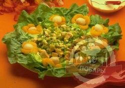 Рецепт: Мясной салат с одуванчиками