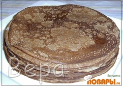 Рецепт: Блинчики  шоколадные