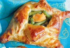 Лосось со шпинатом и фасолью