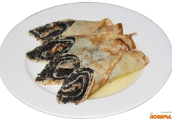 Рецепт: Блинчики с маком «Красная Талка»