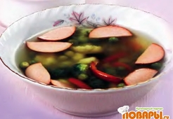 Суп гороховый с сосисками