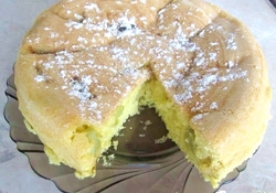 Рецепт: Пирог с ревенем, приготовленный в мультиварке